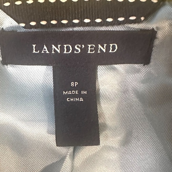 Lands End Wool Blazer Size 8P Green Button Closure Notched Lapel Collar - Picture 9 of 14